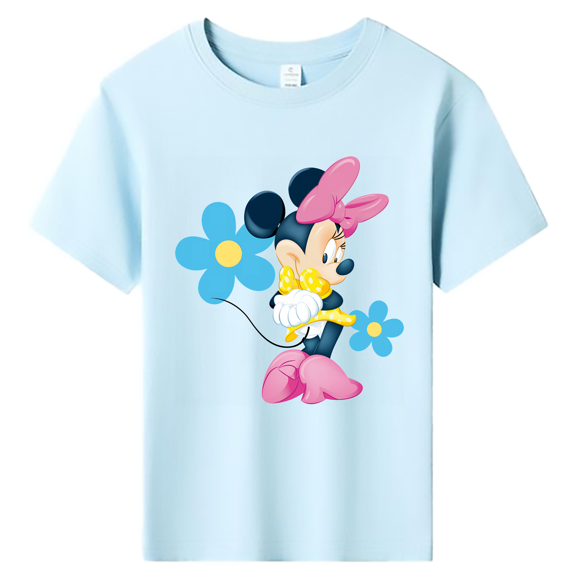 （画像用） ミッキーマウス Mickey Mouse 綿100％キッズTシャツ（フロントプリント）